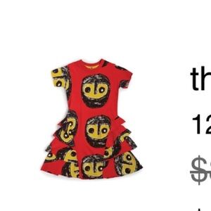nununu Red and Black Kids Dress